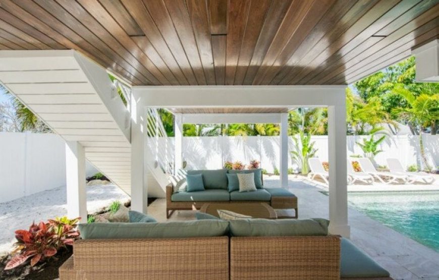 Private large balcony-poolside lounge chairs